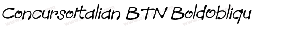 ConcursoItalian BTN BoldOblique字体转换